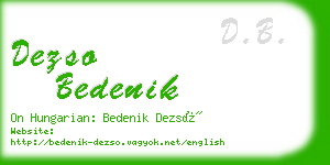 dezso bedenik business card